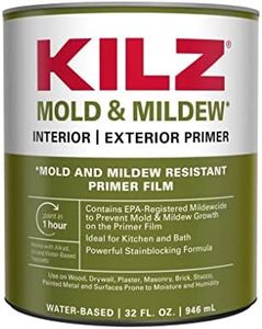 Mold & Mildew Primer Sealer & Stain Blocker, Interior & Exterior, 1-Qt.