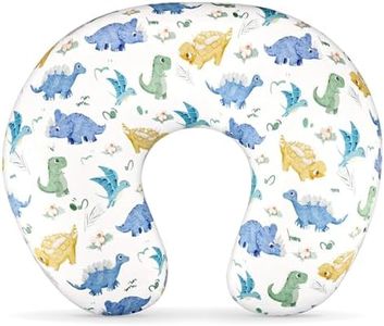 Baby Nursing Pillow, and Body Positioner for Breastfeeding and Bottle Feeding,Awake-Time Support with Removable Nursing Pillow Cover,Tummy Time Support for Baby Boys(Cartoon Dinosaur)