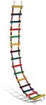 DS. DISTINCTIVE STYLE Bird Ladder Toys Coloured Flexible Parrot Swing Bridge Wooden Cockatiel Cage Hanging Climbing Ladder (39 in (16 steps))