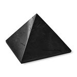 Karelian Heritage Shungite Energy Stone Pyramid | EMF Protection Black Stone Shungite | Blocker for Home Office Room | Crystal Healing Pyramid for Reiki Meditation (10 cm, 3.94 inches, Polished)