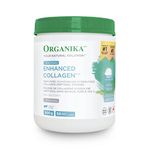 Organika Enhanced Collagen Peptides Protein Powder For Healthy Hair, Skin, Nails, Joints - Hydrolyzed For Better Absorption – Grass-Fed, Non-GMO - Unflavoured, white/beige, 50 Servings (Pack of 1)