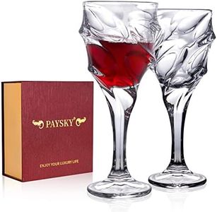 Paysky Wine Glasses Set of 2, Crystal Clear Glass, Long Stem Wine Glass for Red and White Wine - 10 OZ