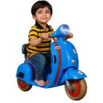 Toyify Rechargeable Battery Operated Vespa Scooter Bike for Kids, Ride on Toy scooty with Light & Music | Electric Bike for Baby 1 to 4 Years Boys Girls (Blue)