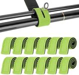 Annyswit 12 Pcs Adjustable Fishing Rod Straps Reusable Neoprene Ties Straps Elastic Fishing Rod Belt Ties for Fixing Fishing Rods Spinning & Sea & Feeder & Carp Rod Protection