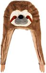 Tigerdoe Plush Sloth Hood Hat - Animal Hat, Sloth Accessory and Gift, Brown