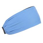 ReDesign Apparels Best Lightweight Headband Workout Sweatbands for Men & Women (One Size, 1pc) Running, Yoga, Cycling, Tennis, Cricket, Badminton | Sports Unisex Hair Band (Sky Blue)