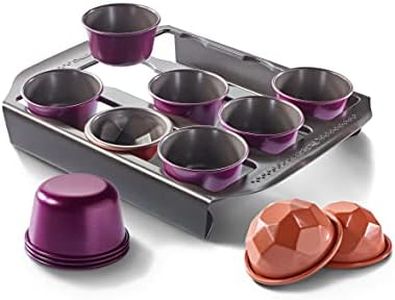 Tefal Creabake Starter Set Baking Moulds 9 Muffin Cases 3 Diamond Moulds Non-Stick Stackable System Creative Recipes Easy Baking Iron Colors