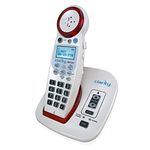 Clarity XLC3.4+ Amplified Cordless Landline Phone for Seniors, Elderly, Hard of Hearing, Hearing Impaired | Portable 50dB Home Phone w/Built-in Telephone Amplifier, Loud Ringer, Talking Caller ID