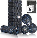 Arsagoo Fascia Roller Set with 3D Texture Massage, Mini Fascia Roller, Fascia Ball and Duoball, Deep Massager Set for Fascia Training of Muscles, Connective Tissue and Metabolism, with Training advise