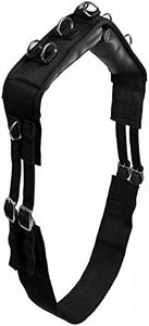 Horze Lunging Surcingle for Horses | Nylon Roller for Training - Black - Horse