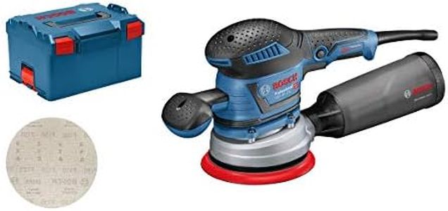 Bosch Professional Random Orbit Sander GEX 40-150 (incl. Auxiliary Handle, dust Box, Sanding disc Dia. 150 mm, M480 net Sanding Sheet, Extraction Adapter, in L-BOXX 238)