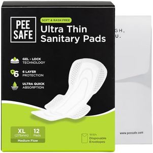 Pee Safe Ultra Thin Sanitary Pads For Women | XL | 12 Pads For Rash Free Periods | Cottony Soft Sanitary Napkins For Ultra Comfort | Dual Wings | Toxin Free | Extra Long | Unscented
