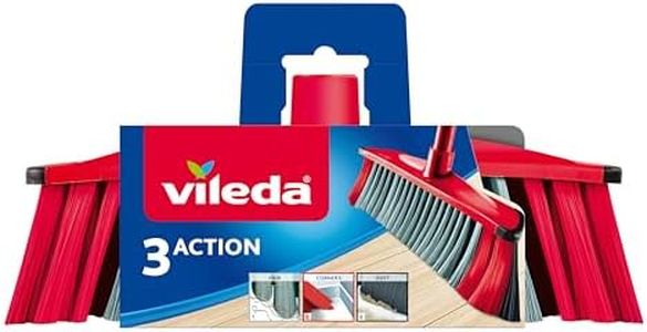 Vileda 142158 3-in-1 Natural Broom( Only Comes With Brush Head No handle included)