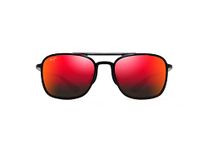 Maui Jim Women's Keokea W/Patented Polarizedplus2 Lenses Square Sunglasses, Red/Black Tortoise/Hawaii Lava, Medium