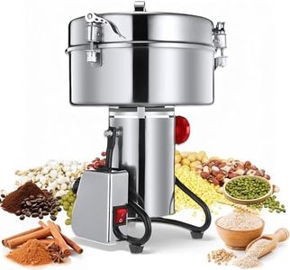 KAIGITE 4500g Electric Grain Mill Grinder, 5000W Stainless Steel Grain Grinding Machine, Commercial Spice Grinder 36000 RPM High Speed for Wheat Corn Rice Herb Nuts