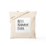 CafePress Best Nanny Ever Tote Bag Natural Canvas Tote Bag, Reusable Shopping Bag