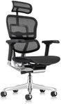 Ergohuman Eurotech ME7ERG GEN2 High Back Mesh Office Chair with Tilt Tension Control, Tilt Lock, Back Angle, Back Height, Synchro Tilt, Seat Height, Seat Depth, and Arm Height Adjustments, Black