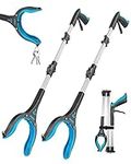 Kekoy 36'' 2-Pack Litter Pickers for Adults, Extra Long Portable Grabber Stick for Elderly, Helping Hand Grabber for Disabled Aid Picker Upper Grabber（2 Pack Sky Blue, 91cm）