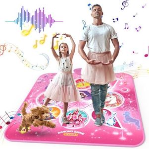 Skirfy Unicorns Dance Mat, Toys for Girls Gift Age 3-8,Electronic Music Dance Pad with 7 Games Mode, Dance Games with Touch Sensitive LED Lights,Birthday Girls Toys Gift