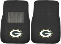 FANMATS 10744 NFL Green Bay Packers 2-Piece Embroidered Car Mat