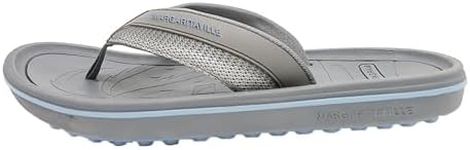 Margaritaville Golf Sandals, The Foot Wedge, Spikeless Golf Flip Flops for Women and Men, Shock Absorbing Golf Footwear With Cushioned Contoured Arch Support, Grey/Blue, Men’s 12/Women’s 13