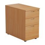 Office Hippo Heavy Duty Pedestal Filing Cabinet, File Cabinet, Office Cabinet, Lockable Filing Cabinet Office Storage, A4/Foolscap - Beech, 3 Drawer