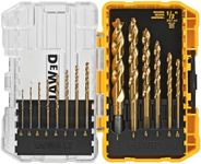 DEWALT Drill Bit Set, Titanium Nitride Coated, 14-Piece (DW1354) , Yellow