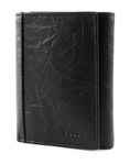 Fossil Wallet for Men Neel, Leather Trifold black 8.255 cm L x 1.905 cm W x 10.16 cm H ML3869001
