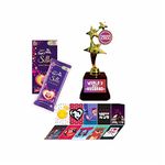 TheYaYaCafe Valentine Day Gifts For Husband Dairy Milk Silk Heart Blush Chocolate(250g), Love Post Greeting Card, Trophy Hamper Set of 3