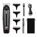 KEMEI Professional Hair Clipper for Men, Cordless Barber Trimmer, Electric T-Blade Zero Gapped Hair Trimmer, Wireless Haircut Machine, Rechargeable Detailer Trimmer for Family & Barbers KM-1578