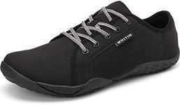 WHITIN Men's Minimalist Trail Runner | Wide Toe Box | Barefoot Inspired, Black Gum, 8.5