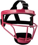 Dinictis Softball Face Mask, Lightweight, Comfortable, with Wide Field Vision, Durable and Safe Face Guards, Premium Protective Softball Fielder's Mask-Red-Youth(M)