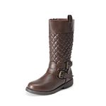 Dream Pairs Girls Brown Buckle Knee High Riding Boots Size 12 Little Kid Luckid-01