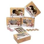 12 Pcs Dbfengbilian Cookie Boxes, Gift Baking Box, Bakery Treat Boxes with Window, Stickers and Rope for Christmas Pastries, Cookies, Pie, Candy, Macaroon 8.7 x 5.9 x 2.8inch Brown