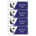 SIGN EVER Waiting Area Sign Sticker for Hospital Clinic Office -Wall Cabin Door Glass Window ACP Sheet Vinyl Decal (25x7cm)