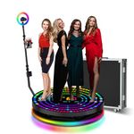 360 Photo Booth Machine for Parties, 360 Selfie Camera Booth, Slow Motion Rotating Video Booth 360 Photobooth with Flight Case (31.5 Inches)