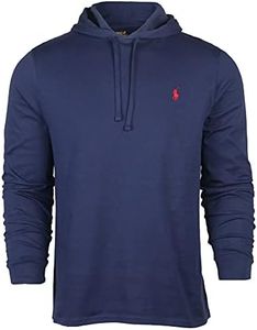 Polo Ralph Lauren Jersey Knit Hoodie Tee (Medium, Navy)