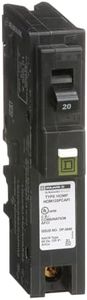 Square D - HOM120PCAFIC Homeline Circuit Breaker, 20-Amp, 120V, 1-Pole CAFCI , Plug-On Neutral