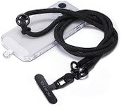 Project-cb Phone Lanyard×1,Phone Tether Tab×2, Crossbody Cell Phone Lanyard,Rope Lanyard,Universal Adjustable Phone Strap(Black)