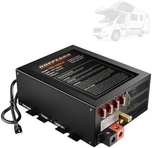 PM4 100 Amp RV Power Converter - Power Converter with Built-in 4 Stage Smart Battery Charger - Multiple Capacities 100A 110V AC to 12V DC 100 Amp Battery Charger RV Power Converter Replacement