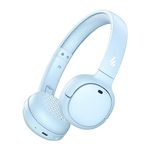 Edifier WH500 Wireless On-Ear Headphones – Bluetooth V5.2 Lightweight and Foldable Headphones with 40-Hours Music Playtime – Personalize EQ -Fast Charging- Blue