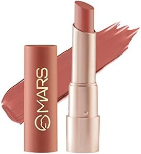 MARS Creamy Matte Long Lasting Lipstick for Women | Creamy Lipstick | Single Swipe Application | Smooth & Light Weight (3.2 gm) (13-Love Lavani)