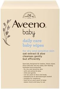 Aveeno Baby Daily Care Wipes Sensitive Skin Cleanse Gently And Efficiently Baby Essentials, White, Pack Of 12 (864 Wipes In Total)