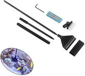 QANVEE Aquarium Algae Scraper Cleaner Brush with 10 Stainless Steel Blades for Fish Reef Plant Glass Tank 26 Inch