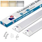 Morris LED Batten Light 4FT, 5FT, 3 Colours 3000k/4000k/6500k (2, 5FT (150cm))