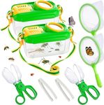 Bug Catcher for Kids, Kids Bug Catching Kit with Bug Collector Insect Catcher Butterfly Net Tweezer, Kids Bug Exploration Outdoor Explorer Kit, Gift for Kids Age 4-8 (2 Set)