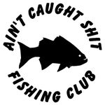 Fishing Club Fish Funny Car Boat Hunting Fishing Sticker Decal (5.5", Black)