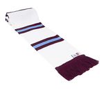 fan originals Retro Football Bar Scarf in Colours White