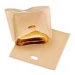 Toaster bags Reusable 100 use Non-Stick Sandwich/Snack Make Cheeze Toasties In a Toaster Grilling Bag, 2 Pack