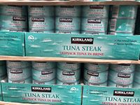 Kirkland Signature Tuna Steak Skipjack in Brine Water Drained- Pack of 12 x 140g